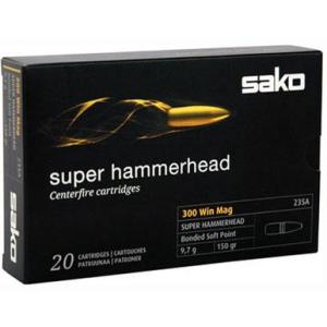 SAKO Ammo .300 Win Mag Super Hammerhead BSPBT 150 Grains 20 Rounds PC33235A-BX