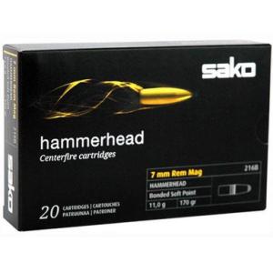 Sako Hammerhead Ammo 7mm Rem Mag 170 Grain Bonded RN 2822 fps 20 Rounds