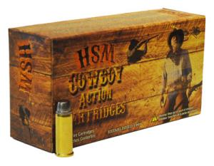 HSM Cowboy Action Ammunition 45 Colt (Long Colt) 250 Grain Hard Cast Lead Round Nose Flat Point Box of 50 0837306002724