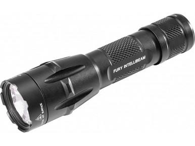 SureFire Fury IntelliBeam 1500 Lumen LED Flashlight Tail Cap Switch Duel Fuel Rechargeable Aluminum Black