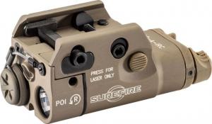 SureFire XC2 Weapon Light, 300 mW IR LED, 7 mW 850 nm IR Laser Sight, 1.5V, Wedge Lock Universal Rail Mount, Tan