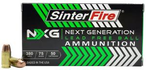SinterFire NXG Lead-Free Ball, .380 ACP, FMJ, 75 Grain, 20 Rounds