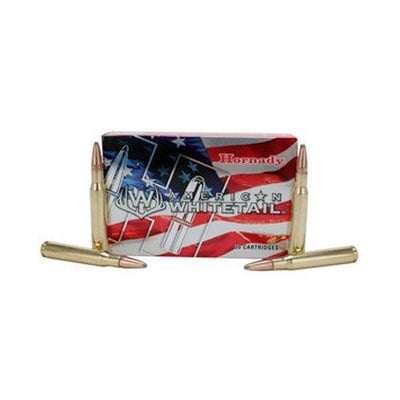 Hornady American Whitetail .270 Winchester 130 grain Soft Point Brass Cased Centerfire Rifle Ammo 20 Rounds 8053