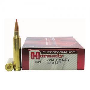Hornady Superformance Rifle Ammunition 7mm Rem Mag 154 gr SST 3100 fps - 20/box