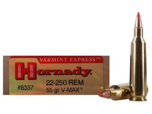 Hornady Varmint Express Ammo 22-250 Remington 55gr V-Max - 22-250 Remington 55gr V-Max 20/Box 22-250