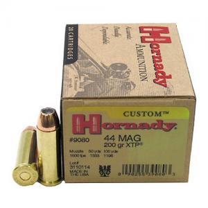 Hornady Custom Ammo 44 Remington Magnum 200gr Jhp - 44 Remington Magnum 200gr Jacketed Hollow Point 20/Box 9080