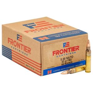 Hornady Frontier Cartridge, 5.56x45mm NATO, FMJ, 62 Grain, 150 Rounds FR2615