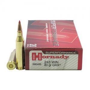 243 Winchester Hornady 80 GMX Super 80456