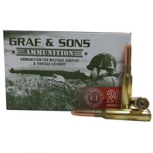 Hornady Custom Ammo 6.5x52mm Mannlicher Carcano 160gr Rn Interlock - 6.5x52mm Carcano 160gr Round Nose Interlock 20/Box