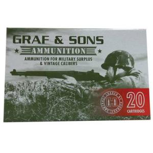 Hornady Graf & Sons 7.5x55 Swiss Ammunition 150 Grain SST 2900fps 20 Rounds
