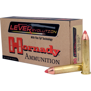 Hornady Leverevolution Ammo 45-70 Government 325gr Ftx - 45-70 Government 325gr Flex Tip Expanding 20/Box 82747