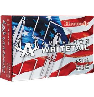 Hornady American Whitetail Shotshell Ammunition 12 ga 1600 fps 1 oz Rifled Slug 5/ct 86234