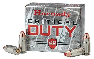 Hornady Critical Duty Handgun Ammunition .45 ACP (+P) 220 gr. PT 975 fps 20/ct