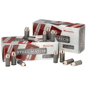 Hornady Steel Match .45 ACP Ammo 230 Grain HAP Bullet 850 fps 50 Rounds 090255909852