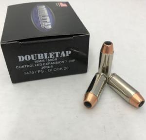 Double Tap Controlled Expansion Handgun Ammunition 10mm Auto 150gr JHP 1400 fps 20/ct