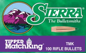 Sierra Tipped MatchKing (TMK) Bullets 22 Caliber (224 Diameter) 69 Grain Polymer Tip Boat Tail Box of 100