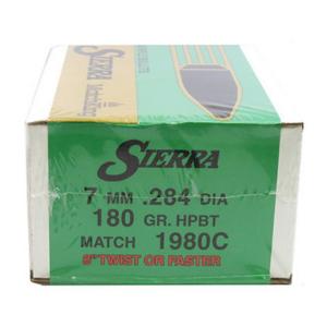 Sierra Bullets Matchking 7mm (0.284") Hollow Point Boat Tail Bullets - 7mm (0.284") 180gr Hollow Point Boat Tail 500/Box 1980C