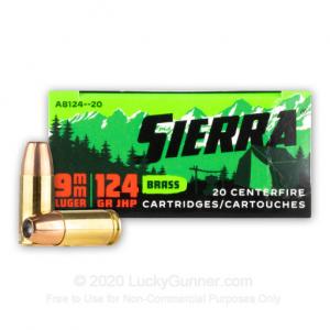 9mm Luger Ammunition, 124 Gr, Jhp Outdoor Master