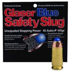 Glaser Safety Slug Blue 10mm Auto 115 Grain 1650 fps 6 Rounds 03400