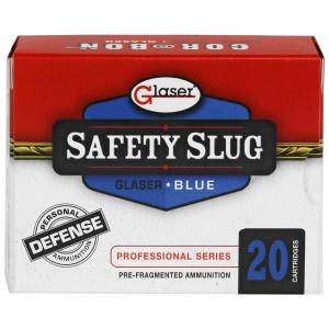 Glaser Safety Slug Blue .45 ACP+P Ammo 145 Grain Pre-Fragmented20 Rounds