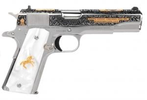 Colt 1911 EL Samuel Colt 38 Super High Polish Stainless Steel Limited