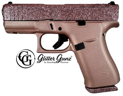Glock 43X MOS Rose Gold Glitter Gunz 9mm 