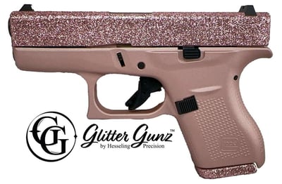 Glock G42 Rose Gold Glitter Gunz