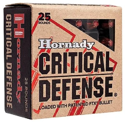 Hornady Critical Defense 9mm 115-Gr. Flex Tip 25 Rnds