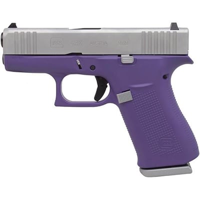 Glock 43X Purple Frame and Silver PVD Slide