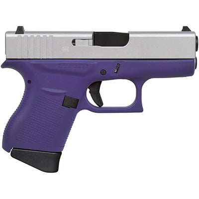 Glock 43 9mm Single-Stack Pistol with Cerakote Purple Frame and Aluminum Slide 9mm 151550024579