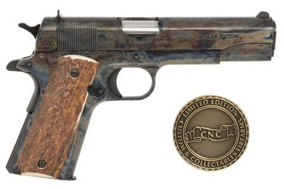 Colt 1911 Vintage Limited Edition Pistol with Color Case Hardened Steel Slide and Frame plus Stag Grips