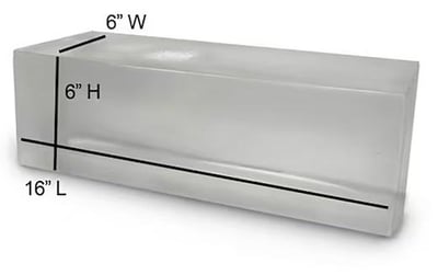 Clear Ballistics FBI 16 x 6"x 6" 10% Ballistic Gel - 494206" CBG-7000
