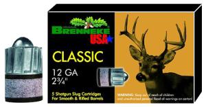 Brenneke USA Classic Magnum 12 Gauge 2.75" Shotgun Slug, 5/box - SL-122CLM