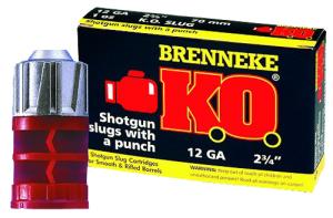 Brenneke Usa K.O. Ammo 12 Gauge 2-3/4" 1 Oz Slug - 12 Gauge 2-3/4" 1 Oz Rifled Slug 5/Box