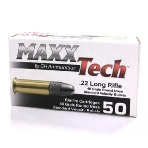 MaxxTech .22 LR Ammunition40 Grain LRN 50 Rounds
