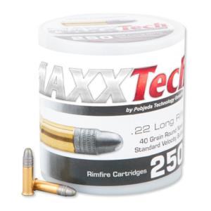 MAXXTech .22 LR Ammunition 40 Grain LRN 1100 fps 250 Rounds