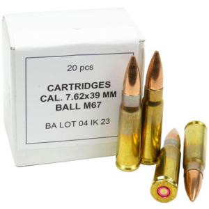 Igman 7.62x39mm M67 Ammunition 123 Grain FMJ 2460 fps 20 Rounds 