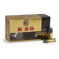RWS R-50 Ammunition 22 Long Rifle 40 Grain Lead Round Nose Box of 50 4000294134180