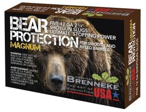 BRENNEKE BEAR PROTECTION MAGNUM SLUG AMO 12GA 2.75 IN 1.375 OZ 5-RD