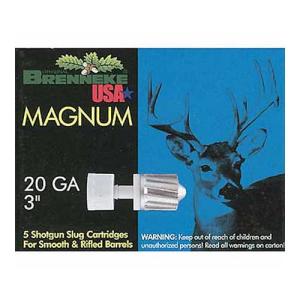 Brenneke SL-203M-2115611 Magnum Slug - Shotgun Ammunition - 20 Gauge, 3" (Per 5)