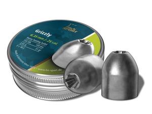 Haendler & Natermann H&N Grizzly Hollowpoint Airgun Pellets, Ultra-Accurate & Heavy-Hitting for Long-Range Hunting.25 Caliber, 31 Grains (150 Count), Model: PY-P-1225