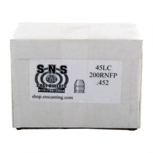 SNS .45 Caliber Cast Lead Pistol Bullets 200 Grain RNFP 500-Pack