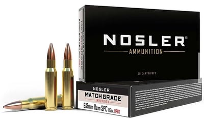 SSA, 6.8MM Remington SPC, Custom Competition, 115 Grain, 20 Rounds 