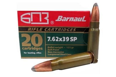 Brown Bear, 7.62x39, SP, 125 Grain, 20 Rounds