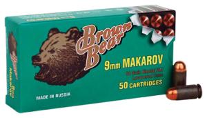 Brown Bear BROWN BEAR 9X18MM MAKAROV 94GR. FMJ-RN 50-PACK