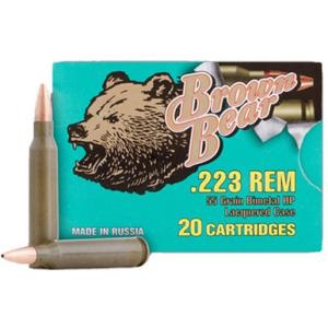 Brown Bear .223 Rem 55 Grain Bi-Metal SP 20 Round Box [FC-4607094860396]