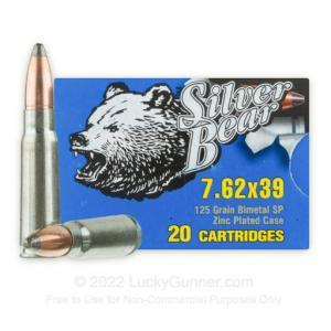 DKG Trading BEAR A762SPNB 7.62 x 39 Spitzer 123 Grain 20 Round Box Bullet
