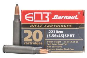 BarnauL Ammo 223 Remington 55 Gr SPBT 3248 FPS 20 Rd./Box
