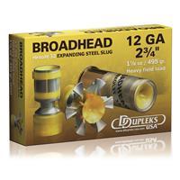 DDupleks Broadhead Hexolit 32 Ammunition 12 Gauge 2-3/4" 1-1/8 oz Expanding Steel Slug Lead-Free 5 Rounds