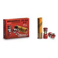 DDupleks Broadhead 20 Gauge Ammunition Devastator Expanding Steel Slug 2.75" Shells 5 Rounds